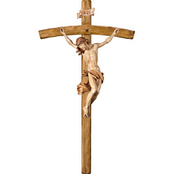 Cristo Barroco en cruz arqueada